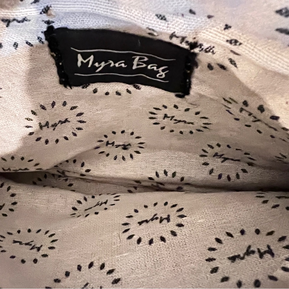 Myra Bag Wristlet Clutch Leather Cowhide Hair Patchwork Zip Close with Strap 9" - Picture 7 of 10